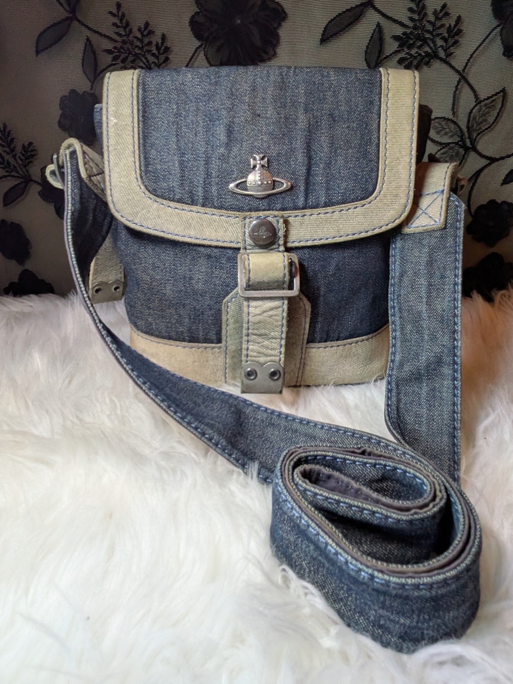 Vivienne Westwood Denim Shoulder Bag - Picture 1 of 13